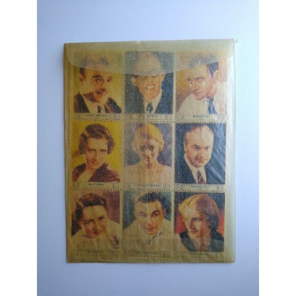 1932 Original National Screen Star Stamps Set 18 + Envelope Tom Keene Irene Dunn - Picture 6 of 6